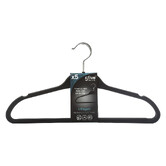 Lot de 5 cintres antidérapant, plastique noir Hang'up