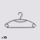 Lot de 10 cintres rotatifs, platisque gris Hang'up
