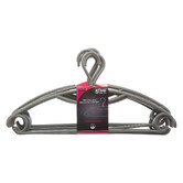 Lot de 10 cintres rotatifs, platisque gris Hang'up