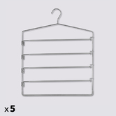Lot de 5 cintres pantalons en métal Hang'pant