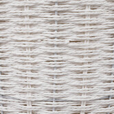 Panier à linge rond 40l, blanc Vannerie