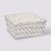 Panier vannerie 31x15cm, blanc Mix'n modul