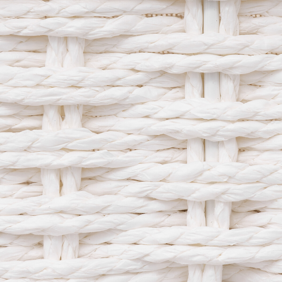 2 paniers de rangement, blanc Vannerie