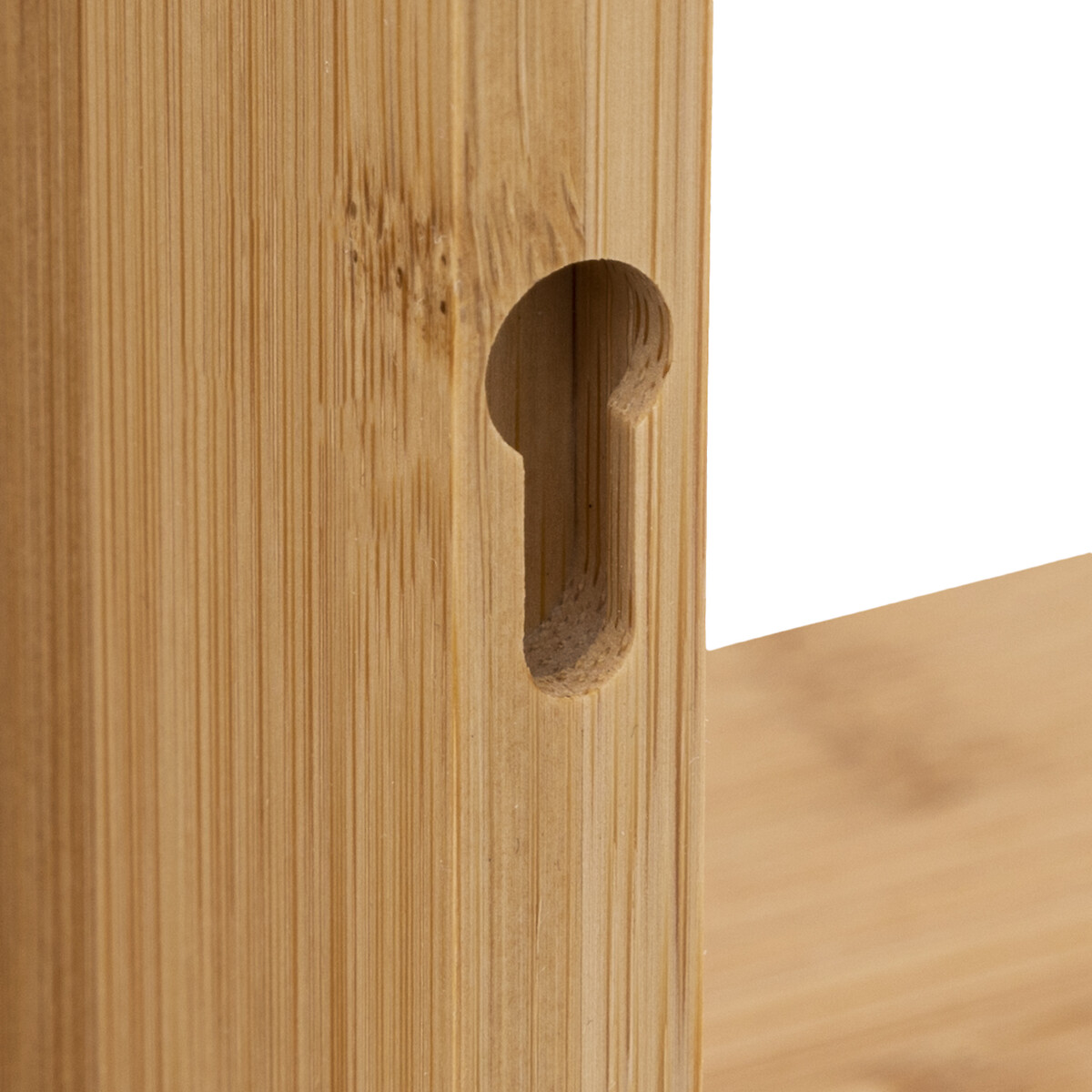 3 petites étagères murales cube, bambou Fixy