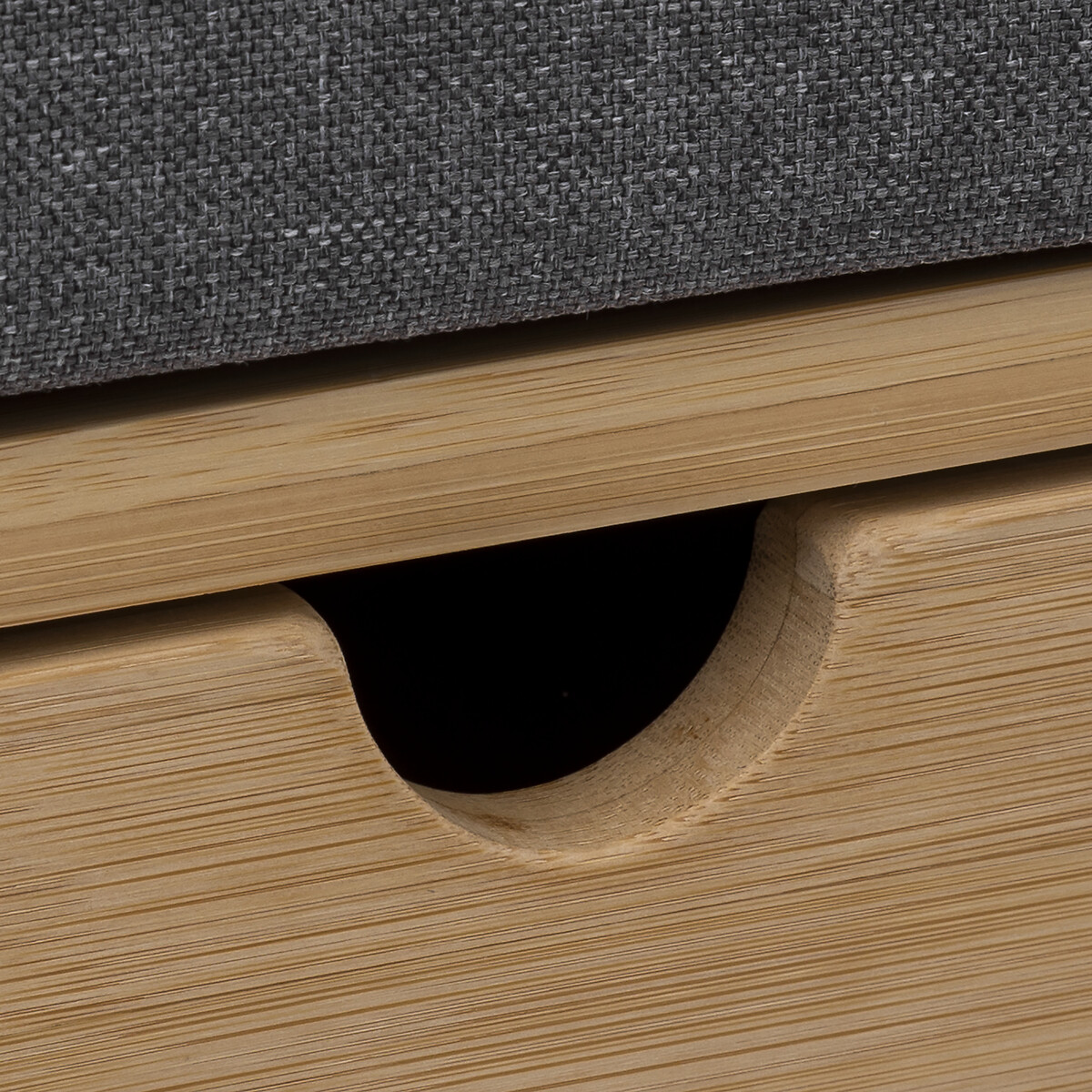 Banc range-chaussures avec tiroirs, bambou Jano