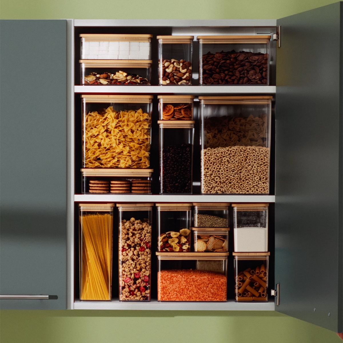 Boîte de conservation carrée couvercle bambou, 0,5l Eske