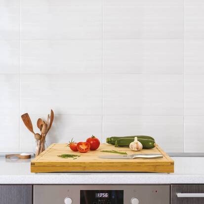 Cache plaque 52x58 cm Bambou