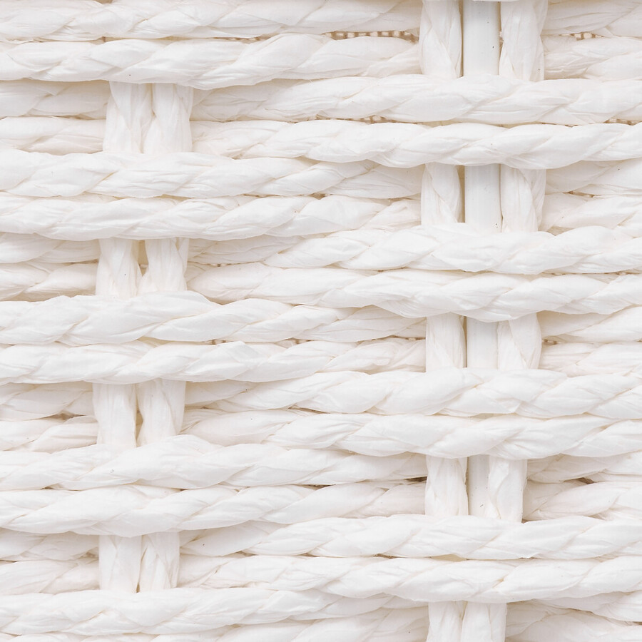 2 paniers de rangement, blanc Vannerie