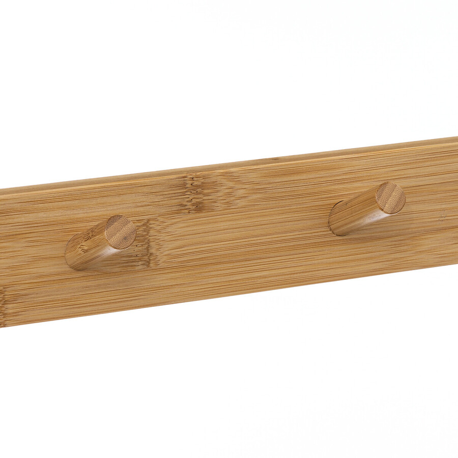 Vestiaire penderie 2 niveaux, bambou Jano