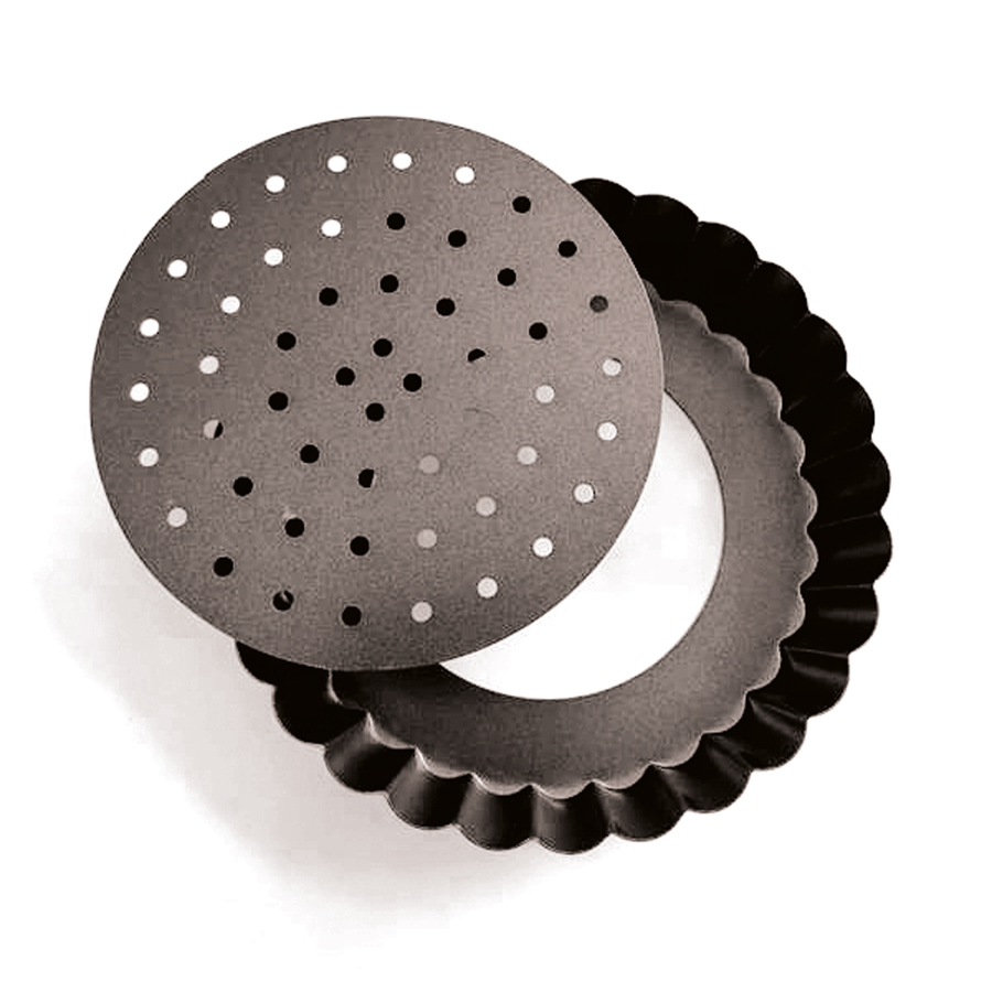 4 moules perforés à tartelettes, 10cm 