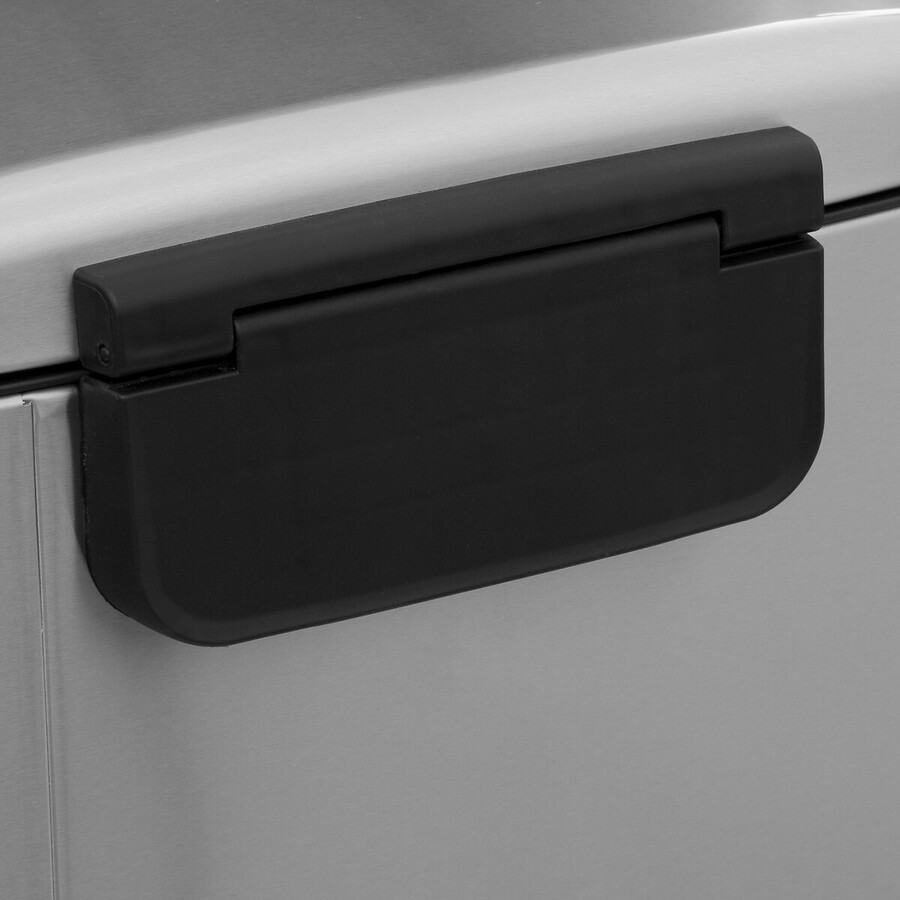 Poubelle rectangulaire à pédale métal 50l, inox Ariane