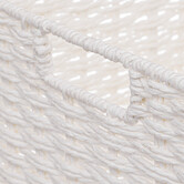 4 paniers de rangement, blanc Vannerie