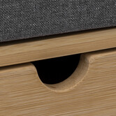 Banc range-chaussures avec tiroirs, bambou Jano