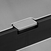 Poubelle de tri sélectif en métal 20+14l, inox 