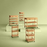 Desserte 3 niveaux moyen modèle, bambou Linha