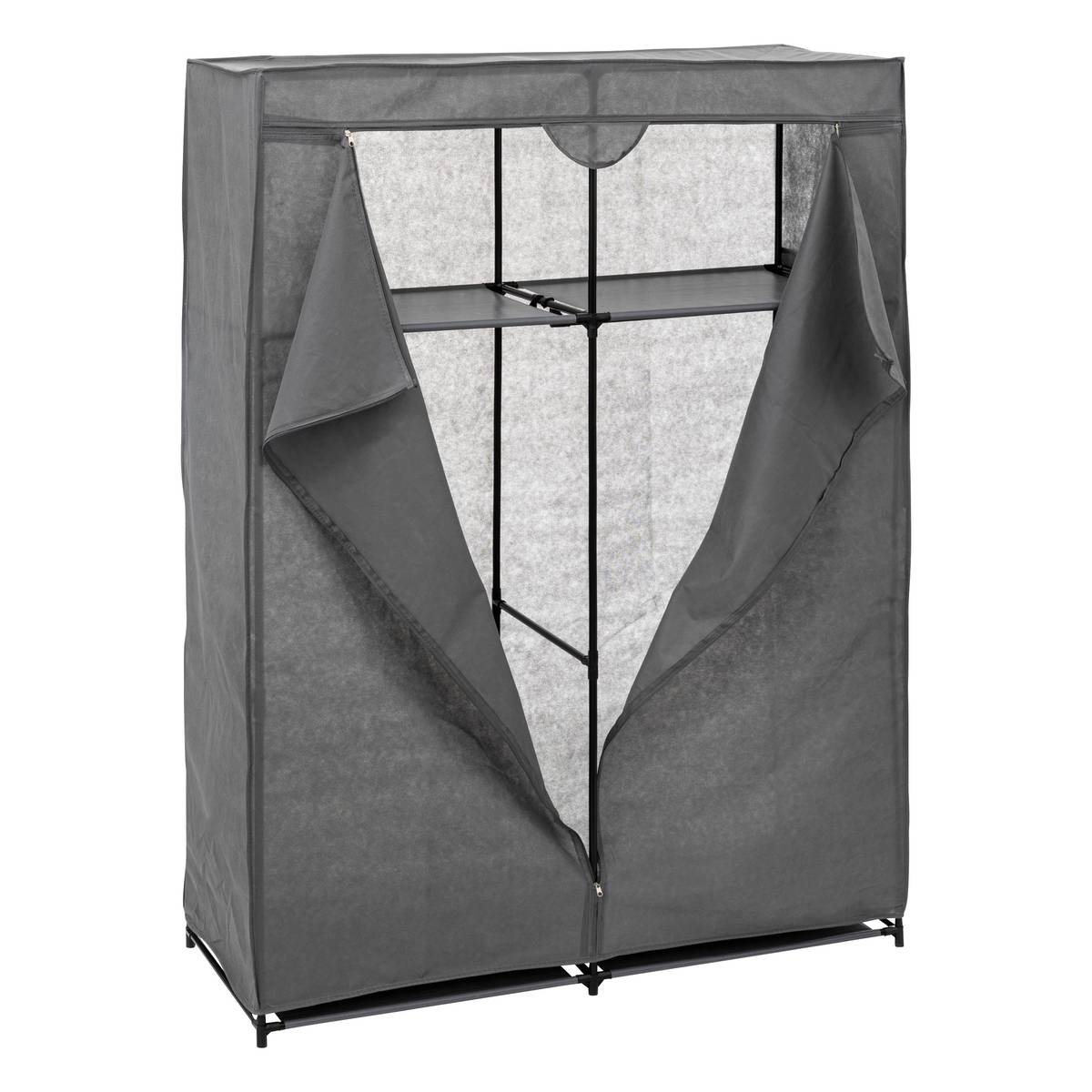 Armoire 2 penderies, gris