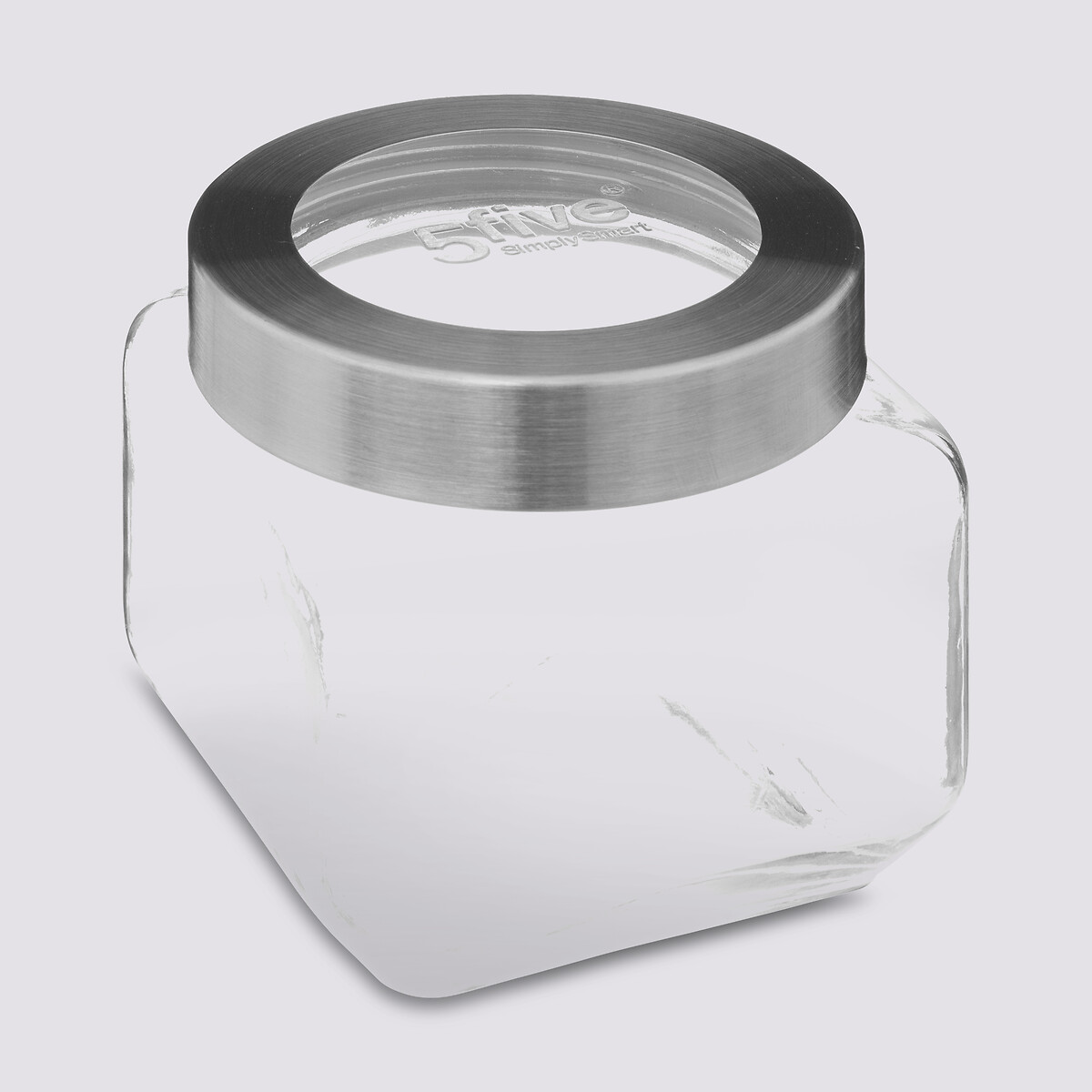 Bocal verre couvercle contour acier 0,8l Miro