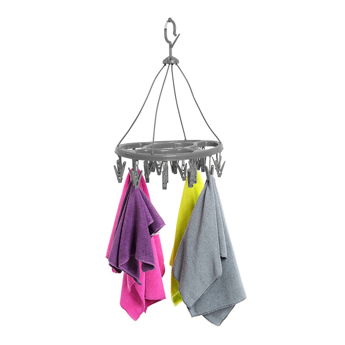 Séchoir à accrocher oval, 24 pinces 