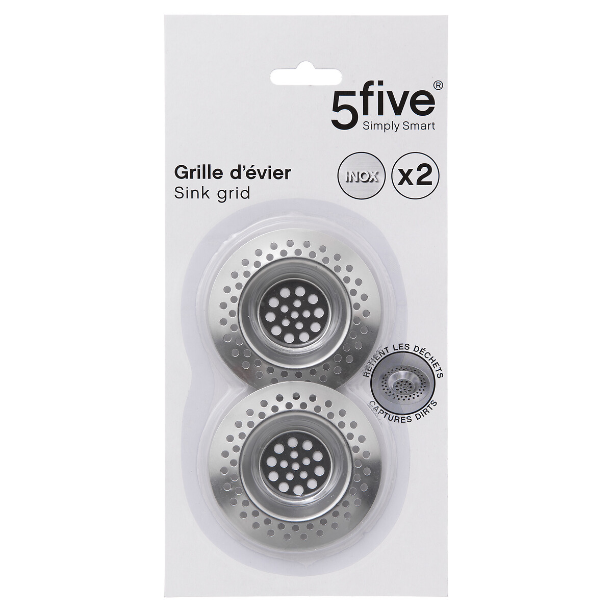 Lot de 2 grilles d'évier