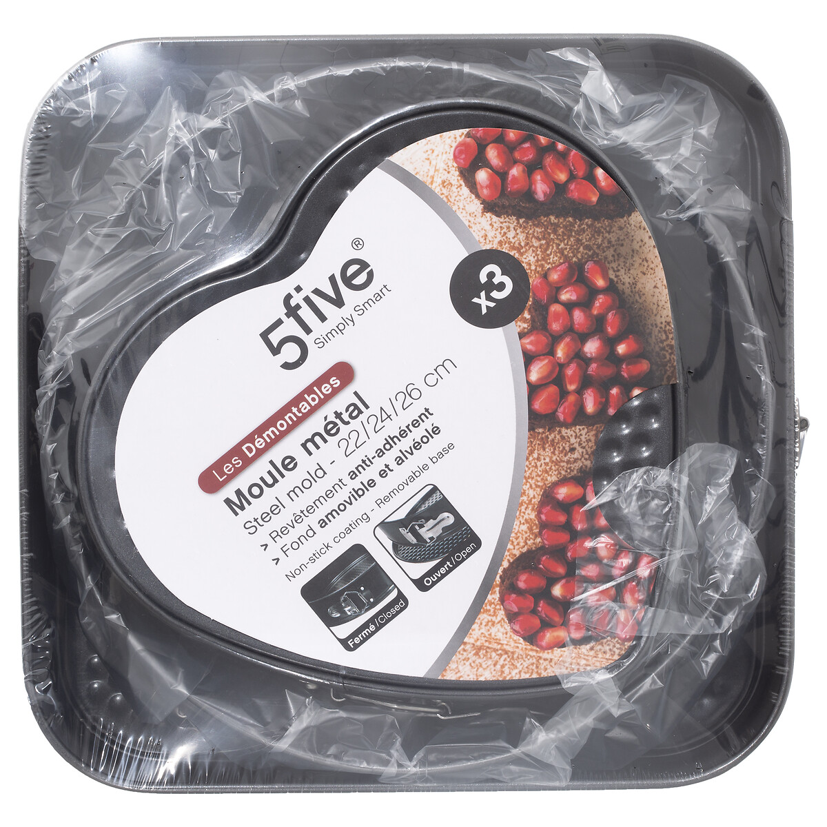 Lot de 3 moules démontables assortis 