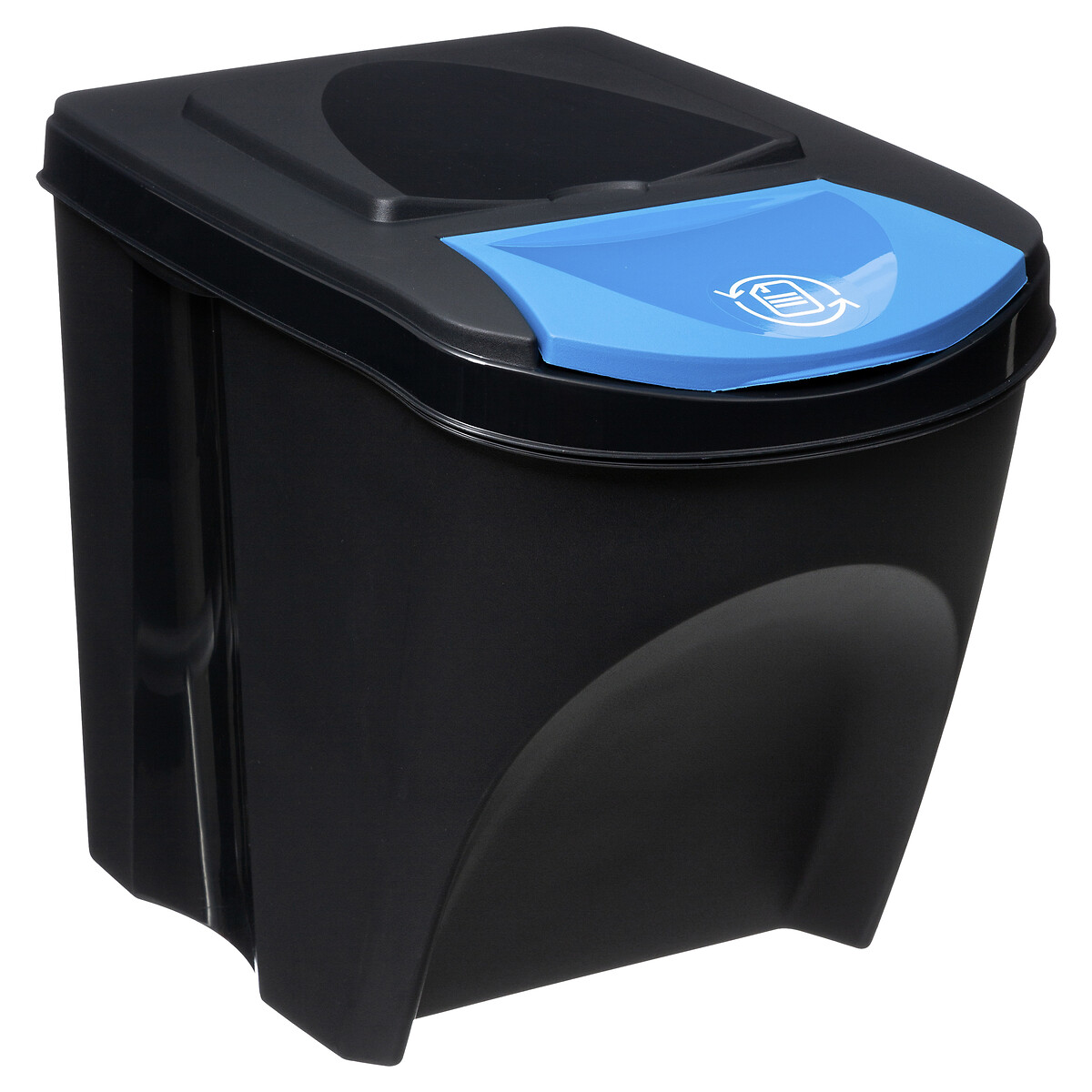 Lot de 3 poubelles de tri sélectif en plastique 25l 