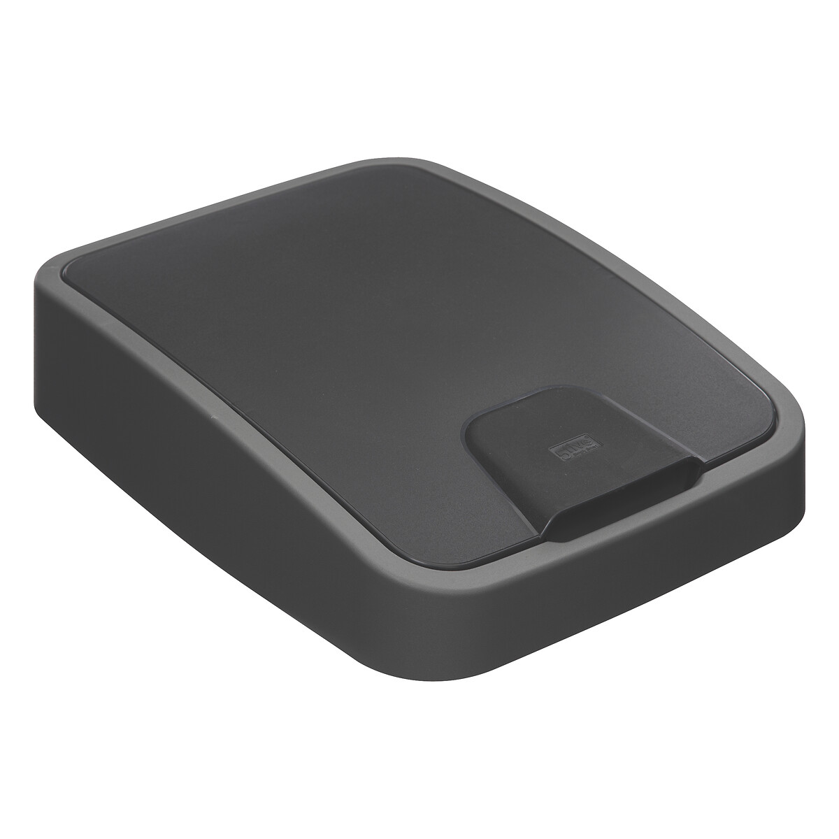 Poubelle rectangulaire à 2 ouvertures plastique 25l, gris 