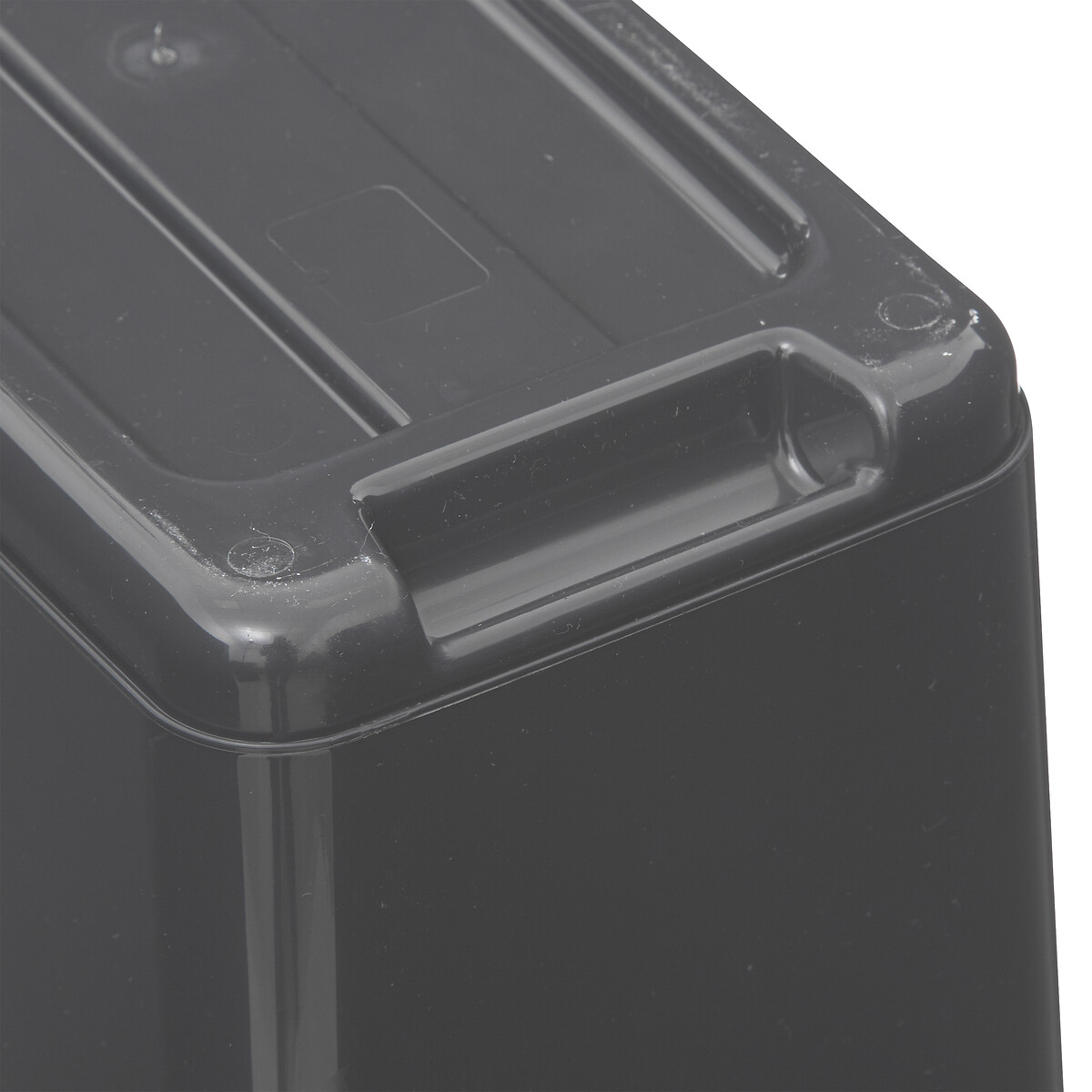 Poubelle rectangulaire à 2 ouvertures plastique 45l, gris 