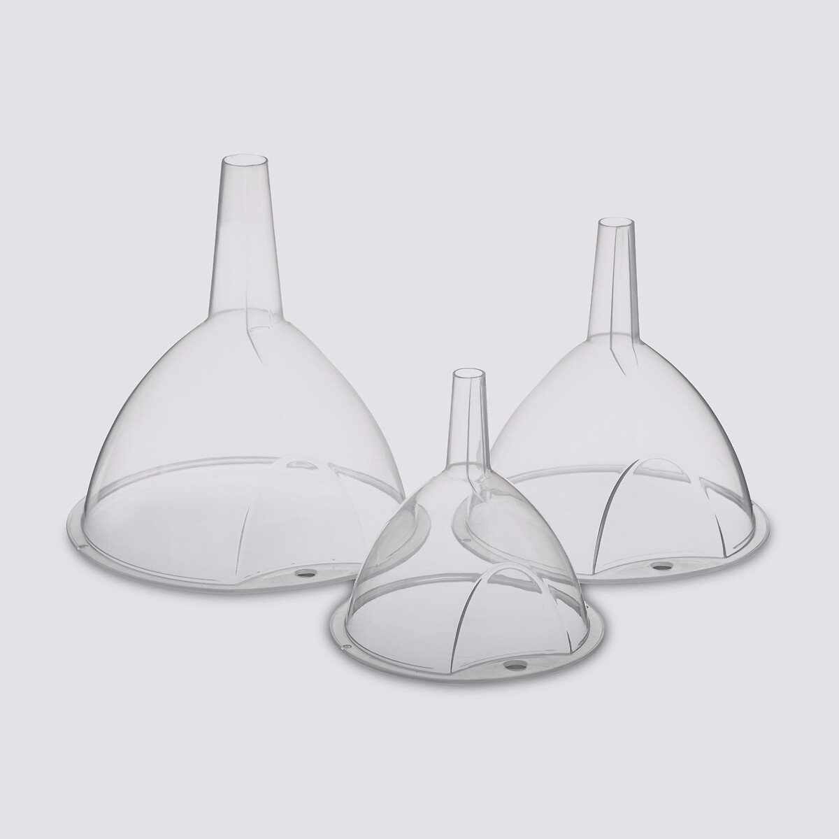 Lot de 3 entonnoirs en plastique 