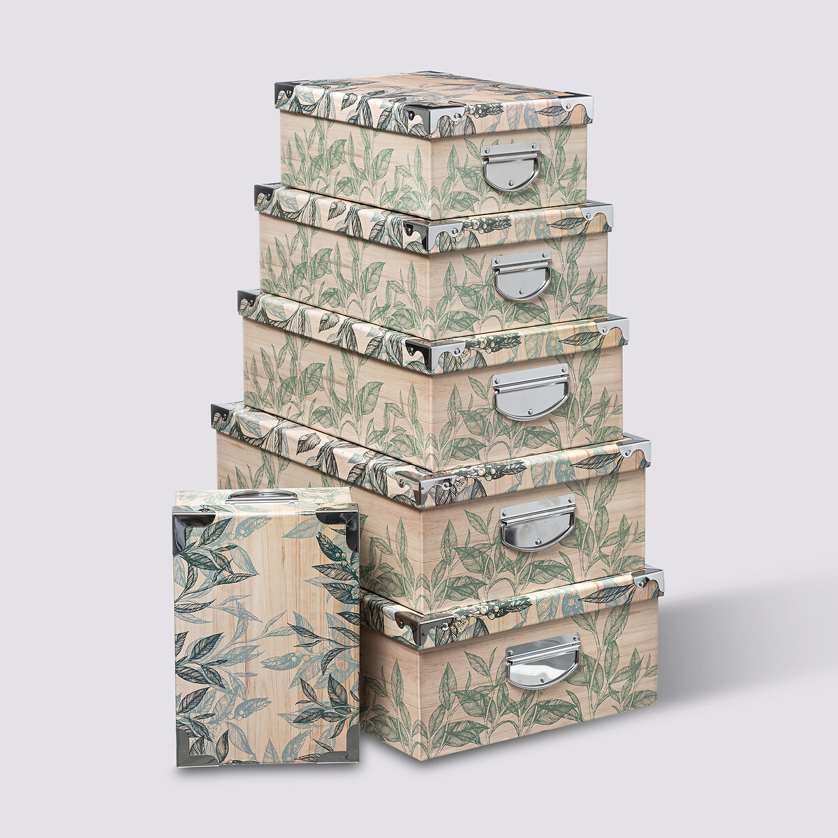 6 boîtes coin métal, mutlcolore Box'