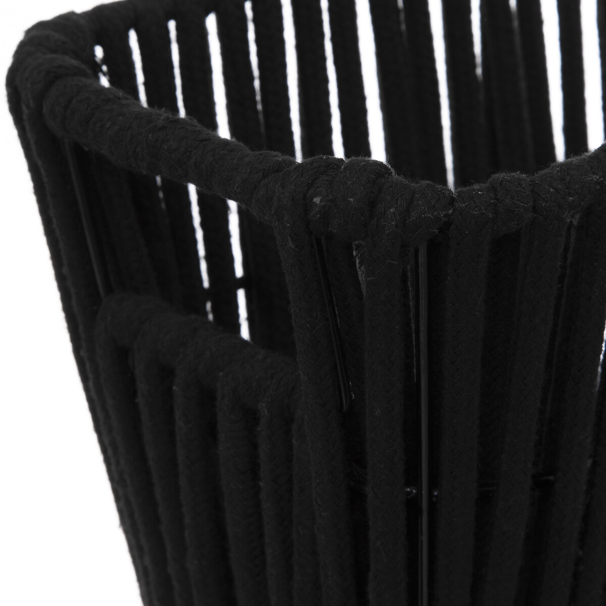 Panier tissu 15x31 cm, noir Manille