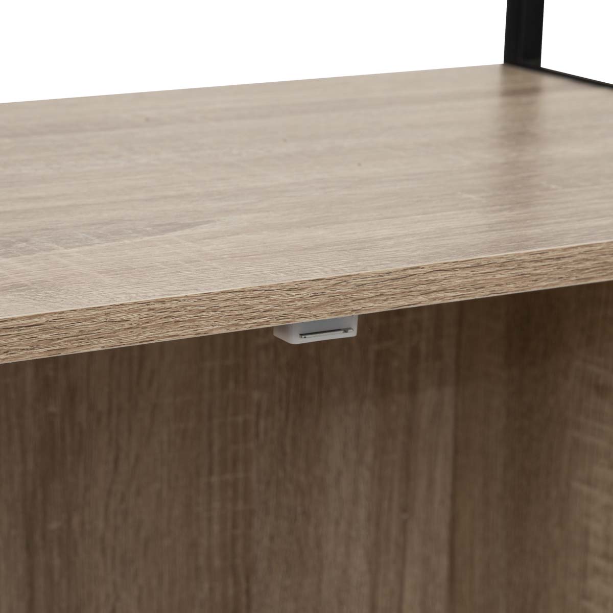 Étagère bibliothèque 2 niveaux, effet chêne naturel Aliaj