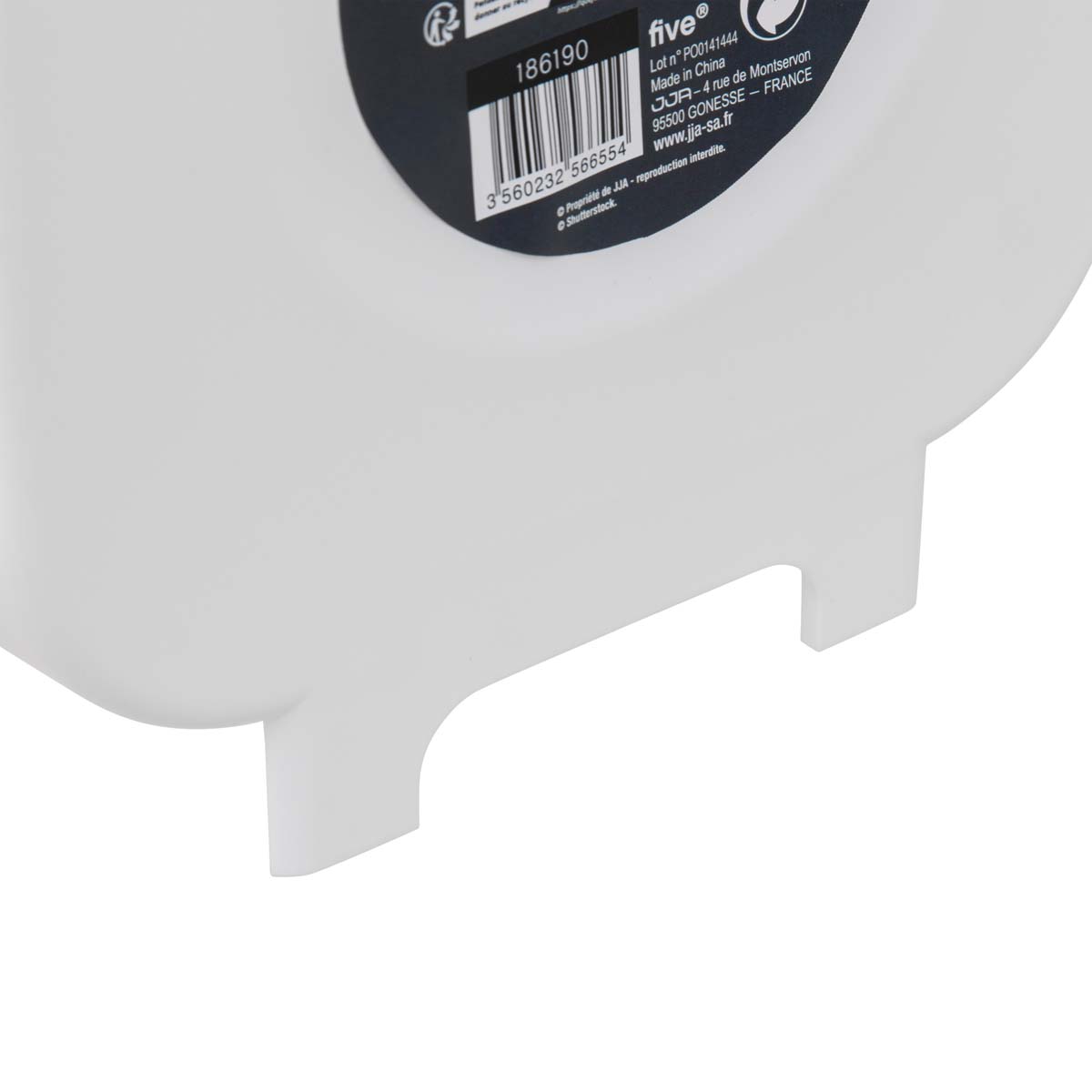 Poubelle rétractable de porte 8l, noir & blanc