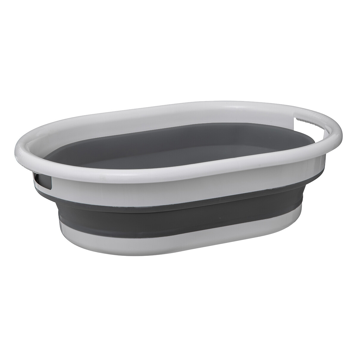 Corbeille à linge pliable 21l - gris, blanc 