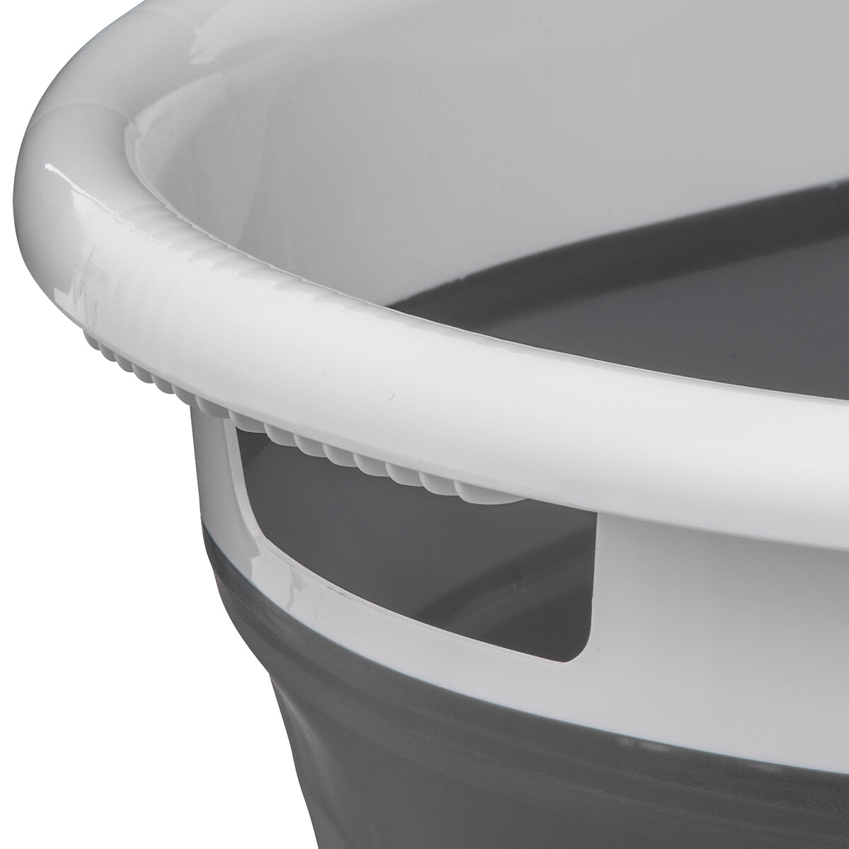 Corbeille à linge pliable 21l - gris, blanc 