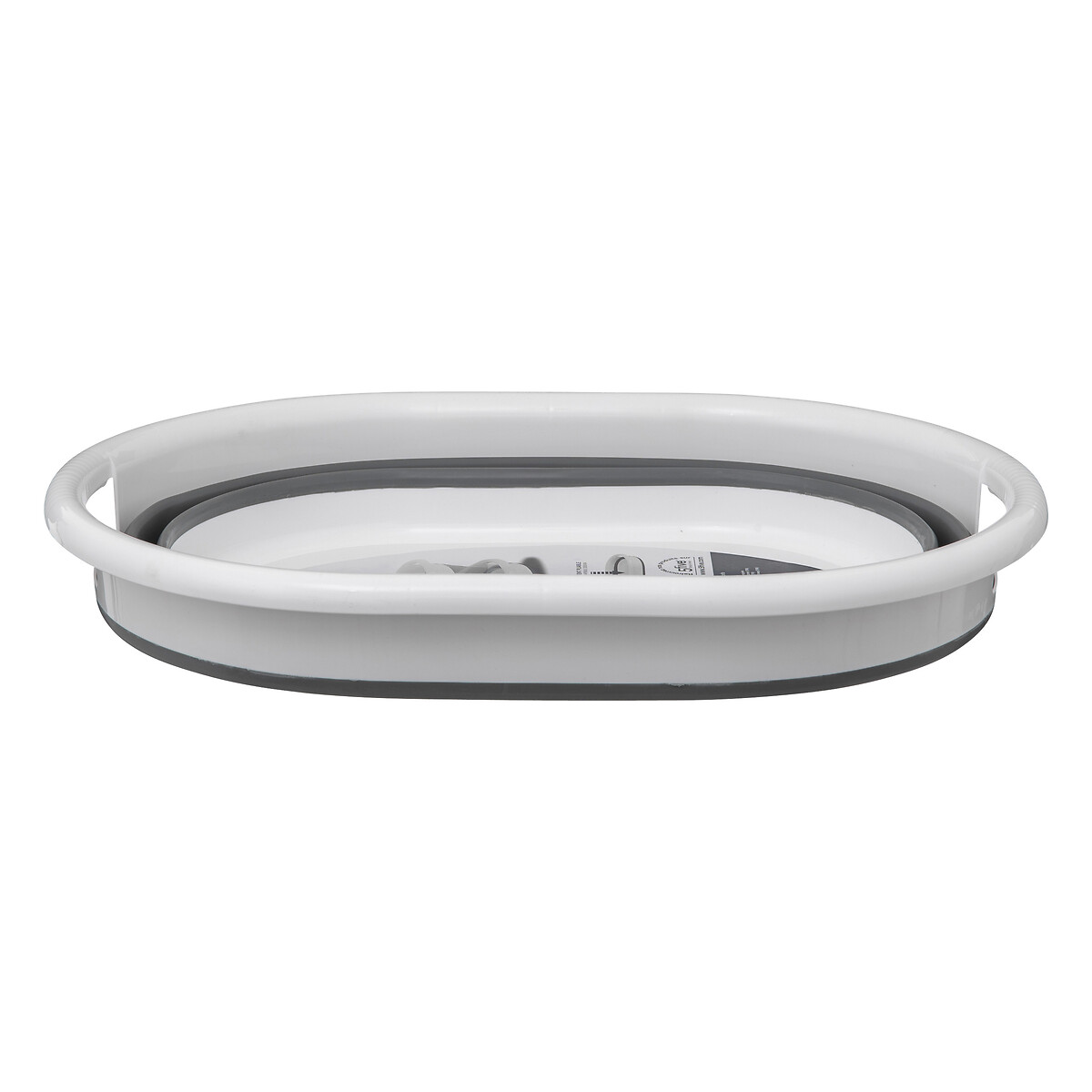 Corbeille à linge pliable 21l - gris, blanc 