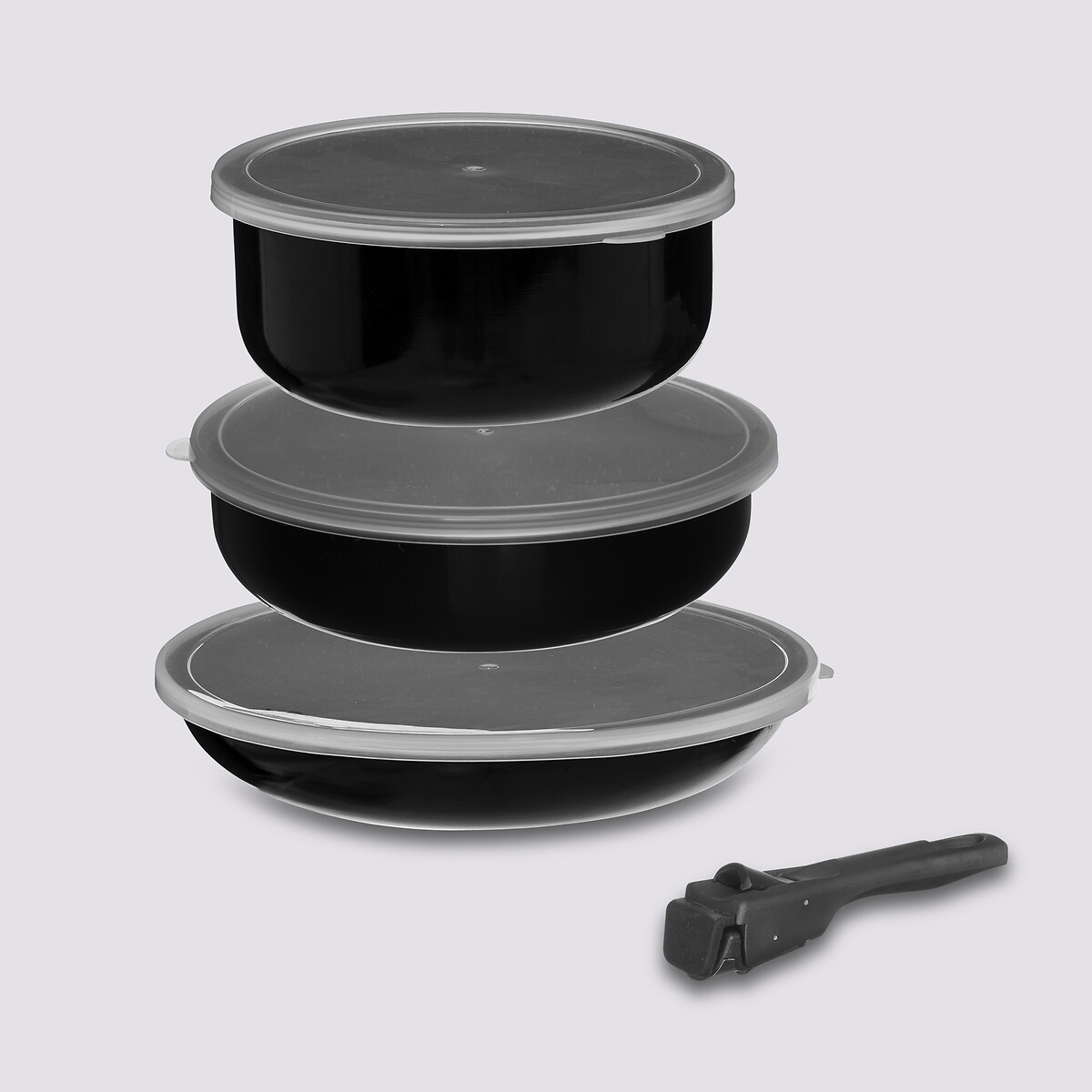 Batterie de cuisine, aluminium pressé Amovible