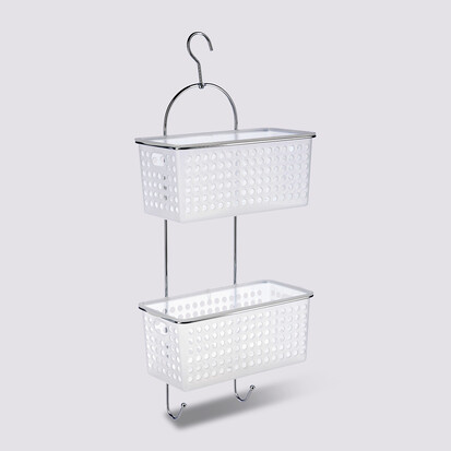 Serviteur de douche 2 niveaux, transparent 