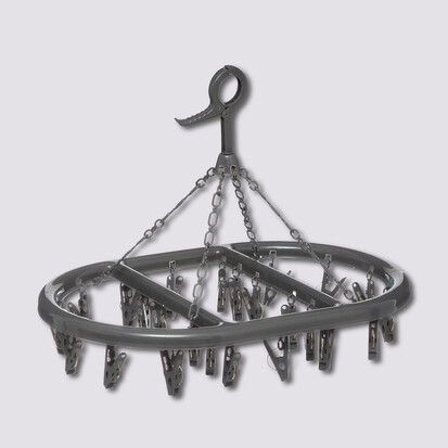 Séchoir à accrocher oval, 24 pinces 