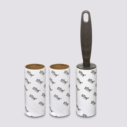 Brosse à vêtements 2 recharges, gris 