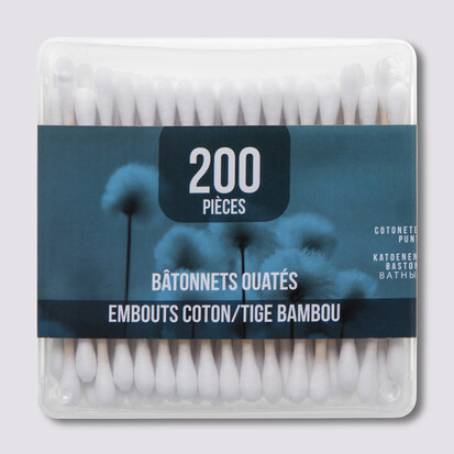 2 boîtes 200 cotons-tiges bambou 