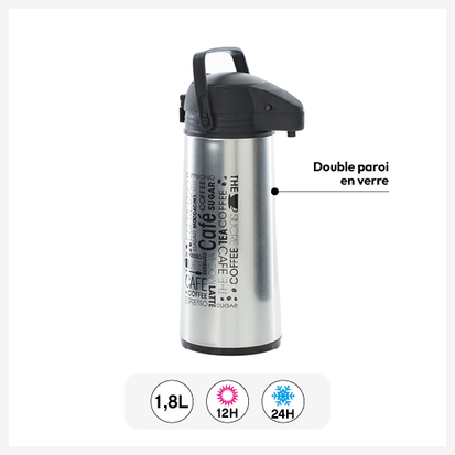 Bouteille isotherme inox 1,8l 
