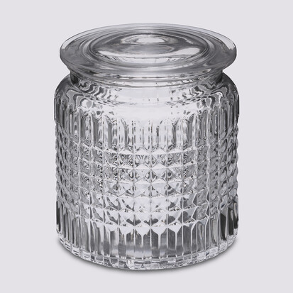 Pot à cotons, verre Precious