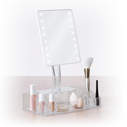 Miroir led 14 compartiments, transparent Selena
