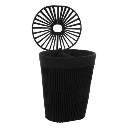 Panier à linge double 40l, noir Manille