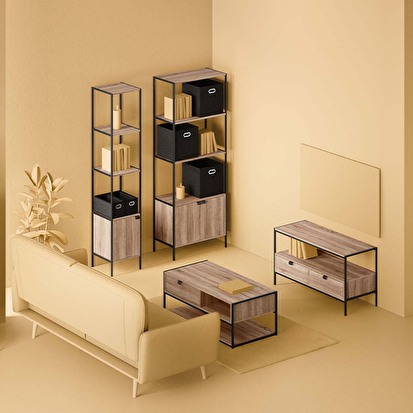 Meuble tv, effet chêne naturel Aliaj