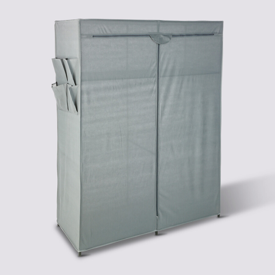 Armoire 2 penderies, gris