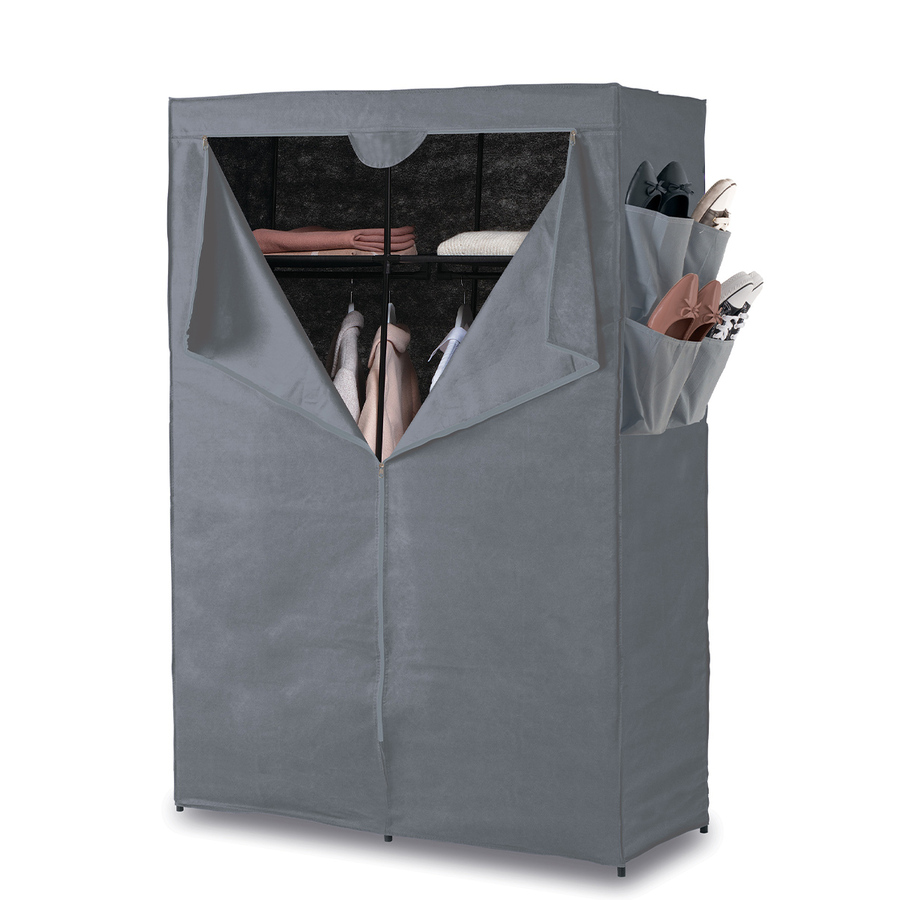 Armoire 2 penderies, gris