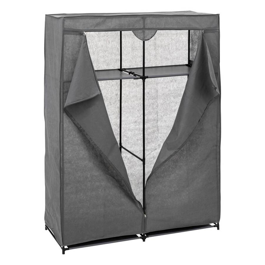 Armoire 2 penderies, gris