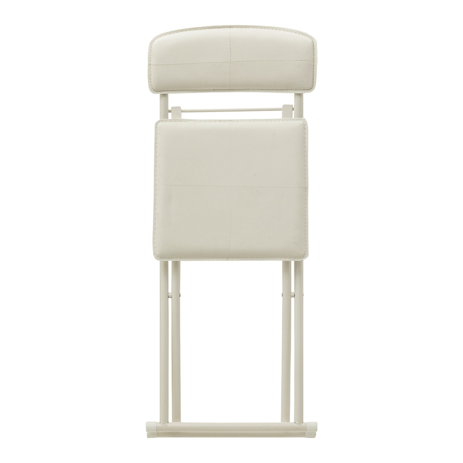 Chaise pliante simili cuir, beige 