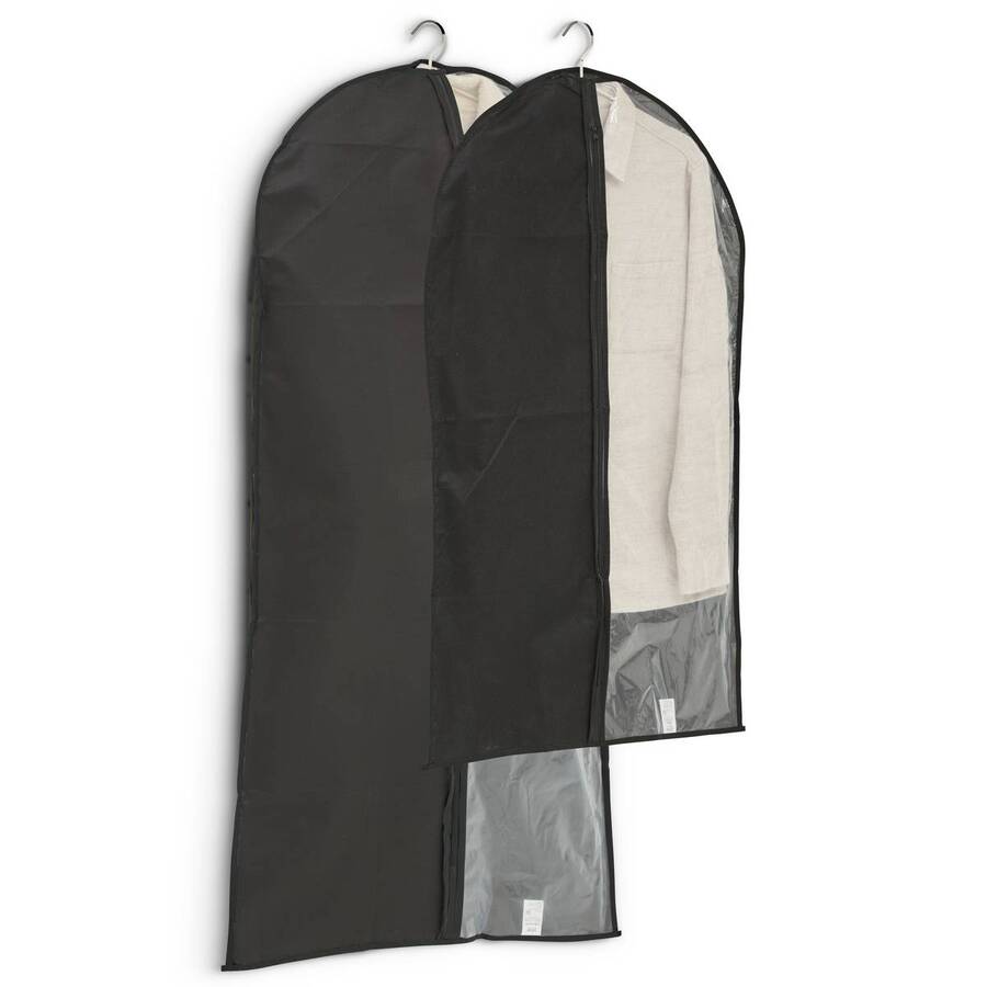 Lot de 2 housses vêtements grand modèle, noir Dressy